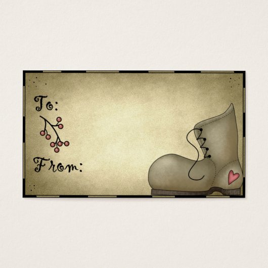 カントリーブーツ – ホリデーギフトラベル (正面)