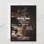 カントリーブーツ、帽子&バーンウッドリハーサルディナー 招待状 (正面)