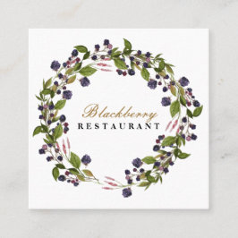 カントリーブ素朴ラックベリー秋オータムリース スクエア名刺