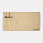 カントリープリミティブ名前をカスタムする デスクマット (正面)