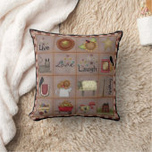 カントリープリムアートサンプラー枕 クッション (ブランケット)