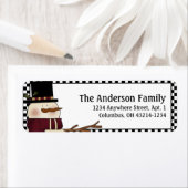 カントリープリムクリスマス雪だるま住所 シール (インサイチュ)