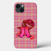 カントリープレイドスターハットブーツ Case-Mate iPhoneケース (裏面)