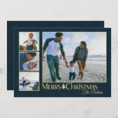 カントリープレイド伝統的クリスマスフォトホリデー シーズンカード (正面/裏面)