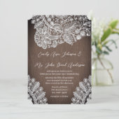 カントリーヘイ素朴ルームレース結婚式招待状 招待状 (スタンド正面)