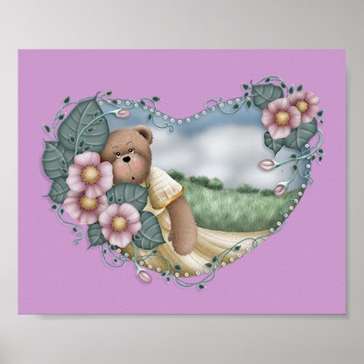 カントリーベアのハートプリント ポスター (正面)