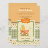 カントリーベビーシャワー招待状 招待状 (正面/裏面)