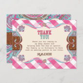 カントリーベビーシャワー、サンキューカード ポストカード (正面/裏面)
