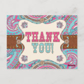 カントリーベビーシャワー、サンキューカード ポストカード (裏面)