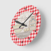 カントリーベーキングウォールクロック ラウンド壁時計 (傾斜)