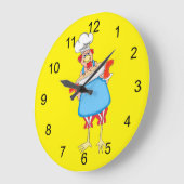 カントリーベーキングロスターラウンドウォールクロック ラージ壁時計 (傾斜)