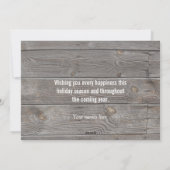 カントリーホリデーの願い企業の シーズンカード (裏面)