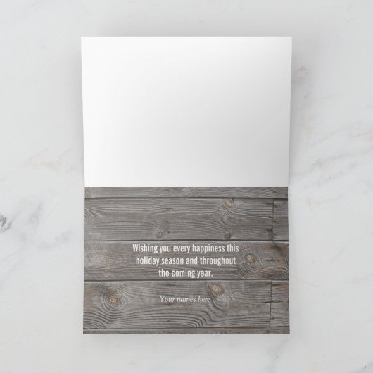 カントリーホリデーウィッシュ折り企業の畳み シーズンカード (内部)