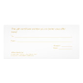 カントリーホリデーウッドギフト証明書 ラックカード (裏面)