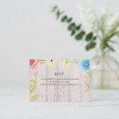 カントリーホワ素朴ッシュウッドストリングライト結婚ズ 名刺 (スタンド正面)