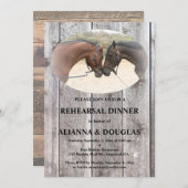 カントリーホースグレーバーンボードリハーサルディナー 招待状 (正面/裏面)