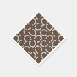 カントリーホースシューパターンパーティー紙ナプキン スタンダードカクテルナプキン