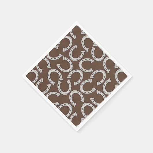 カントリーホースシューパターンパーティー紙ナプキン スタンダードカクテルナプキン (角)