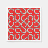 カントリーホースシューパターン紙ナプキン スタンダードカクテルナプキン (正面)