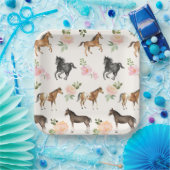 カントリーホースフローラ紙プレート ペーパープレート (パーティー)