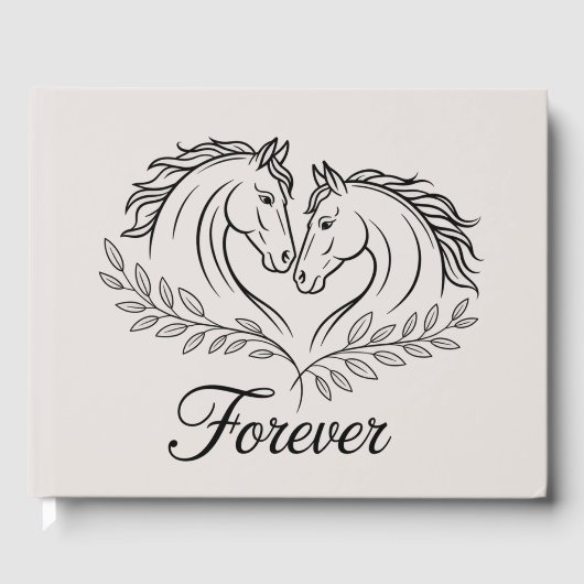 カントリーホース素朴ウェスタンエレガントな結婚式 ゲストブック (正面)