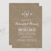 カントリーホース素朴シューバーラップリハーサルディナー 招待状 (正面/裏面)