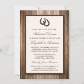 カントリーホース素朴シューブランチリハーサルディナー 招待状 (正面)