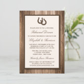 カントリーホース素朴シューブランチリハーサルディナー 招待状 (スタンド正面)