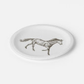 カントリーホース結婚ズウェスタン素朴ブライダルシャワー ペーパープレート (アングル)