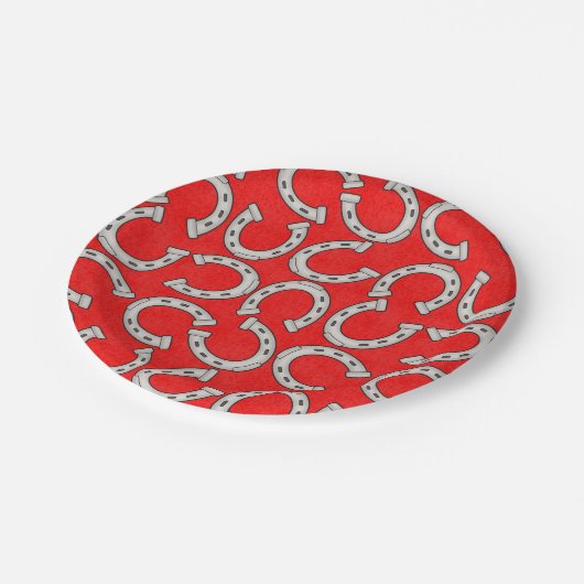 カントリーホース靴パーティー紙プレート ペーパープレート (アングル)