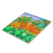 カントリーホームカボチャパッチ秋の木 タイル (側面)