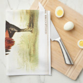 カントリーホームフランスのデコール – ルースターとヘン キッチンタオル (四つ折り)