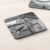 "カントリーホーム"トラクターバーンコラージュ コースター (左側)