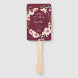 カントリーボホバラフローラ結婚式 プログラムファン ハンドファン