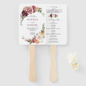 カントリーボホバラフローラ結婚式 プログラムファン ハンドファン (正面&裏面)