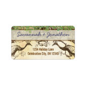 カントリーボホーボヘミアンピーコック差出人住所 ラベル (正面)