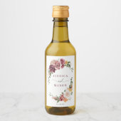 カントリーボホ素朴結婚式の引き出物ミニ ワインラベル (正面)