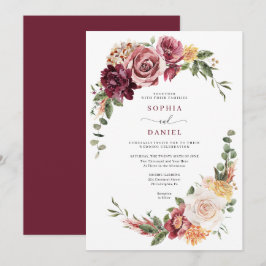 カントリーボホ結婚式招待状カード 招待状