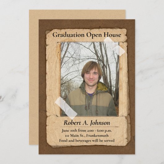 カントリーボーイ素朴ズ卒業オープンハウスI 招待状 (正面/裏面)