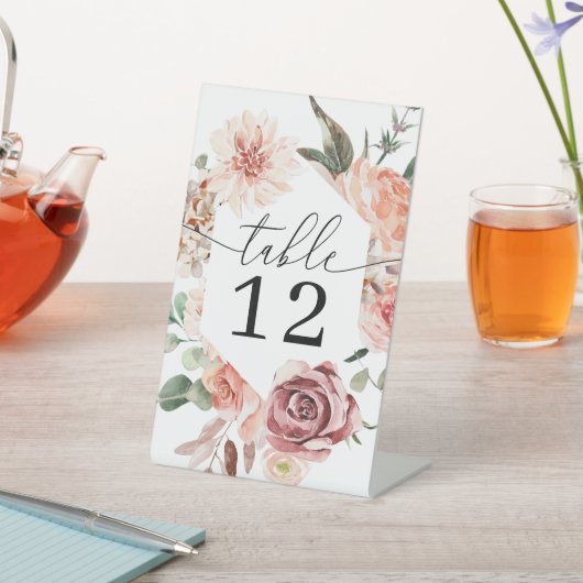 カントリーボー結婚ホバラのテーブル番号 台座サイン (インサイチュ)