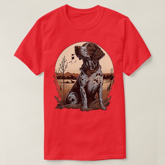 カントリーポインター犬 Tシャツ (デザイン正面)