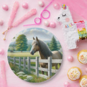 カントリーポニーホースバースデーパーティー ペーパープレート (パーティー)