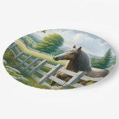 カントリーポニーホースバースデーパーティー ペーパープレート (アングル)