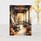 カントリーポーチインオータムカラー カード (黄色い花)