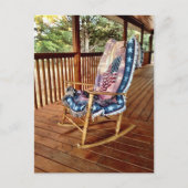 カントリーポーチロッカーアメリカ国旗の投げポストカード ポストカード (正面)