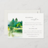 カントリーマウンテンリバーランドスケープウェディングレセプション エンクロージャーカード (正面/裏面)