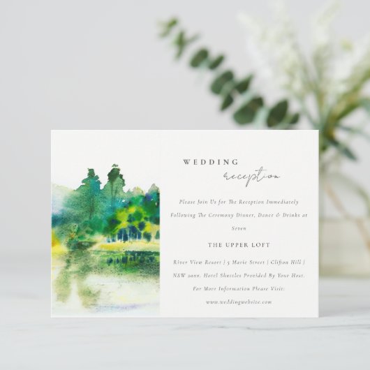 カントリーマウンテンリバーランドスケープウェディングレセプション エンクロージャーカード (スタンド正面)