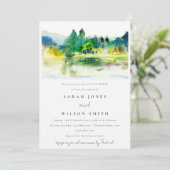 カントリーマウンテンリバーランドスケープカップルシャワー 招待状 (スタンド正面)