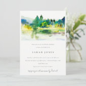 カントリーマウンテンリバーランドスケープブライダルシャワー 招待状 (スタンド正面)