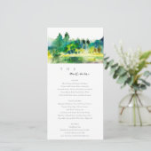 カントリーマウンテンリバーランドスケープ結婚のメニューカード サンキューカード (スタンド正面)